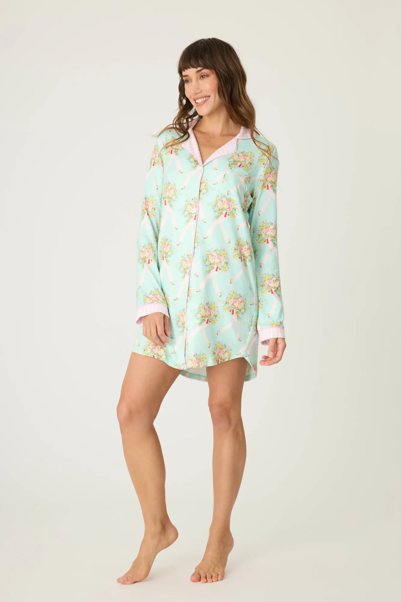 P.J. Salvage Robes & Nightshirts | Florals & Botanicals>Adrian Valencia x PJS Floral Night Shirt