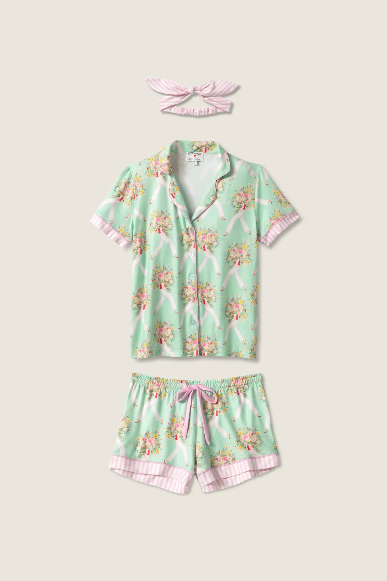 P.J. Salvage Pj Sets | Pj Sets>Adrian Valencia x PJS Floral 3-Piece PJ Set
