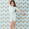 Kids P.J. Salvage Stripes | Peachy>Adrian Valencia x PJS Striped Big Kid PJ Set