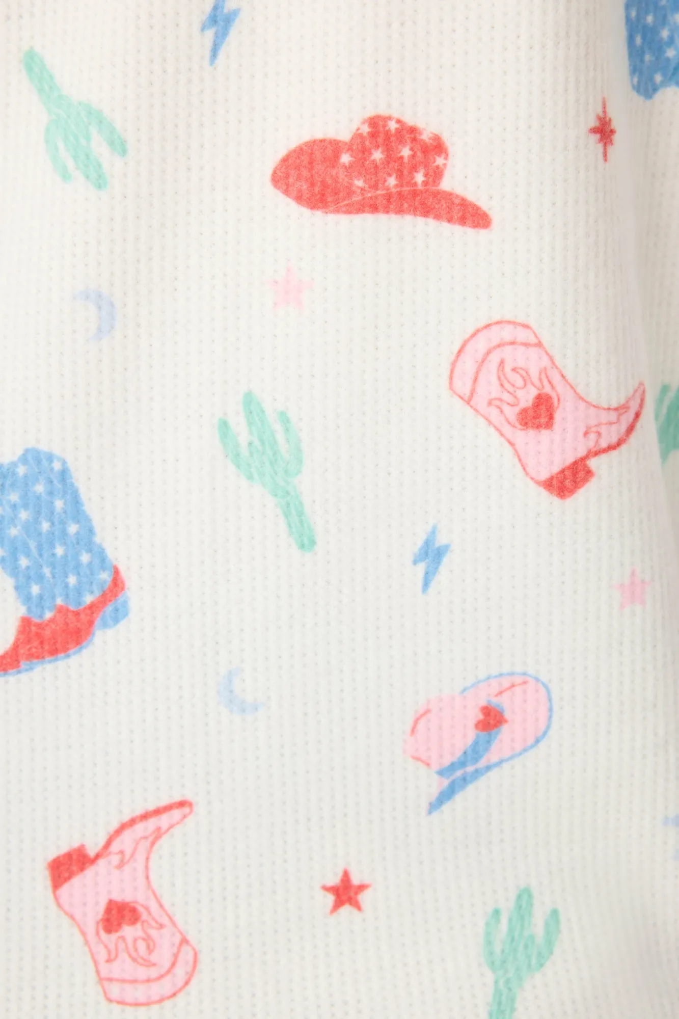 P.J. Salvage Tops | Peachy>American Honey Cowboy Print Long Sleeve Top
