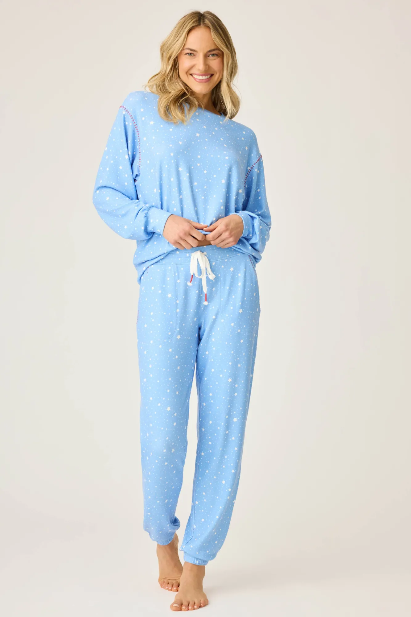 P.J. Salvage Bottoms | Hearts>American Honey Star Print Banded Pants