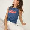 P.J. Salvage Tops | Graphic Prints>Back On Track Ciao Tank Top