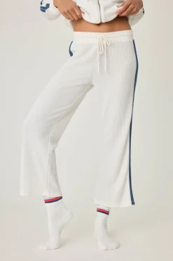P.J. Salvage Loungewear | Loungewear>Back On Track Crop Waffle Lounge Pants