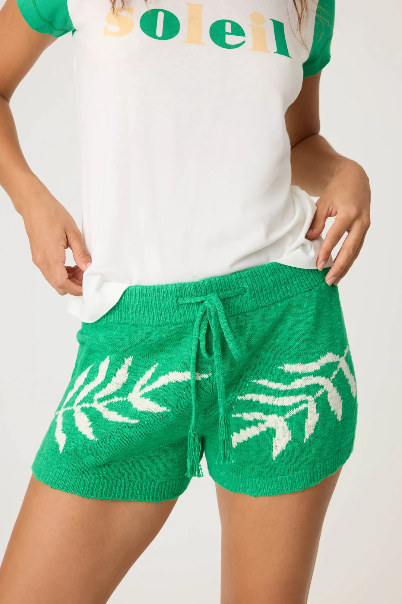 P.J. Salvage Loungewear | Loungewear>Beachcomber Leaf Print Shorts