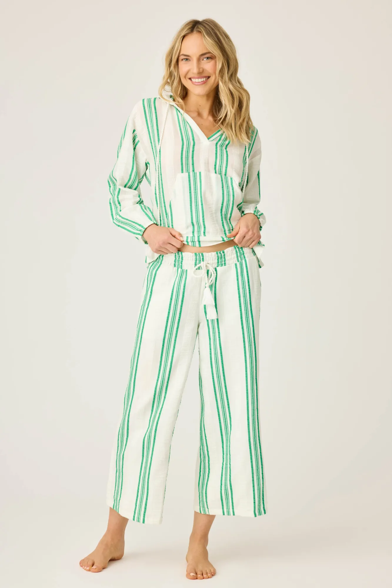 P.J. Salvage Loungewear | Loungewear>Beachcomber Wide Leg Cropped Pants