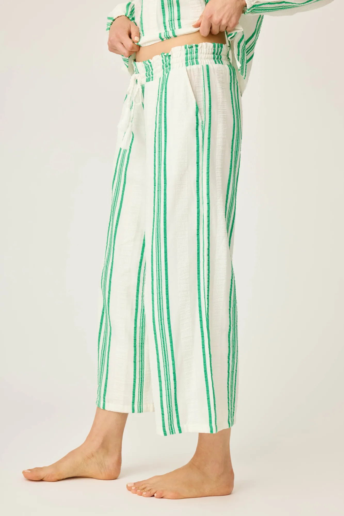 P.J. Salvage Loungewear | Loungewear>Beachcomber Wide Leg Cropped Pants