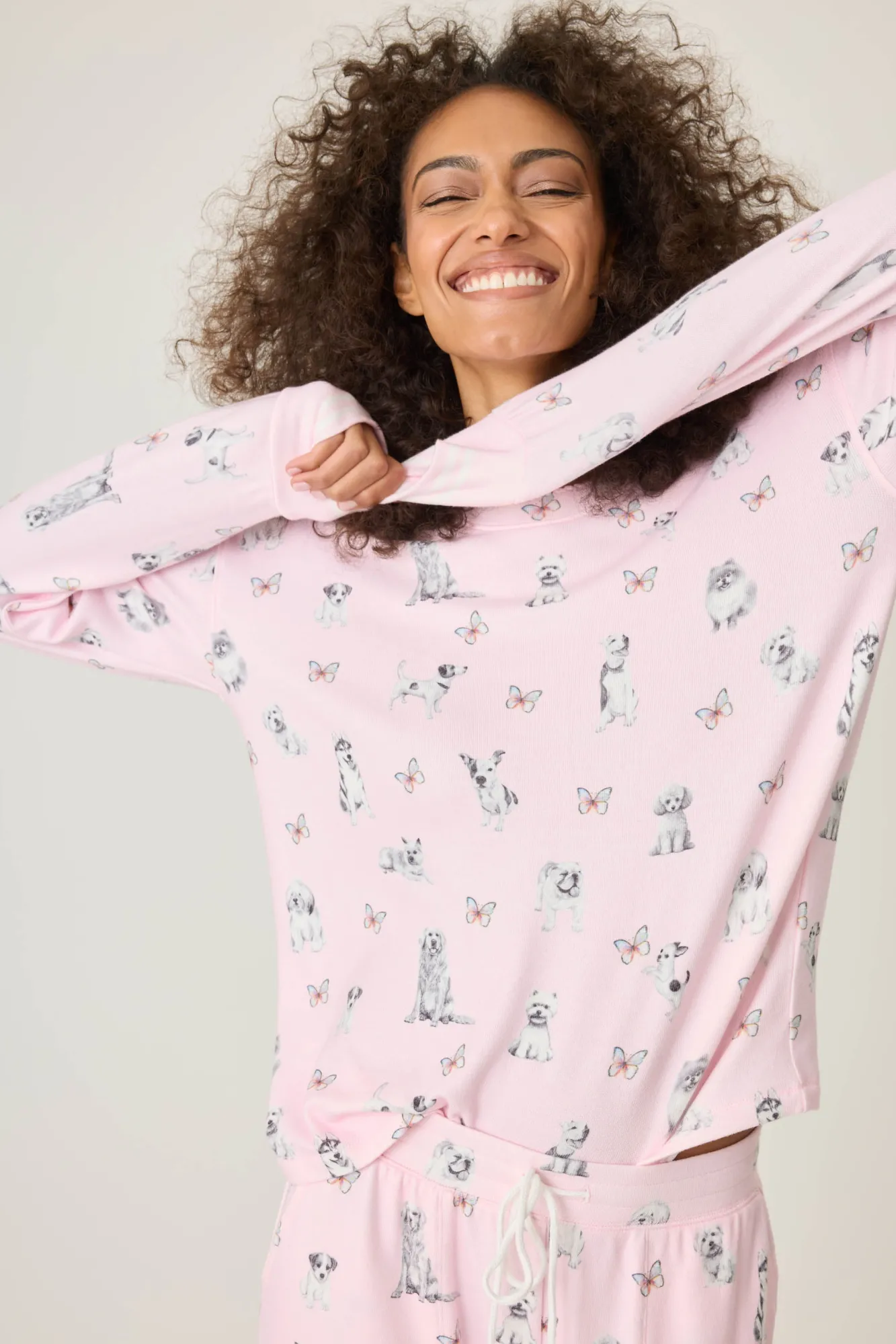 P.J. Salvage Tops | Animal Prints>Butterfly Grove Long Sleeve Top