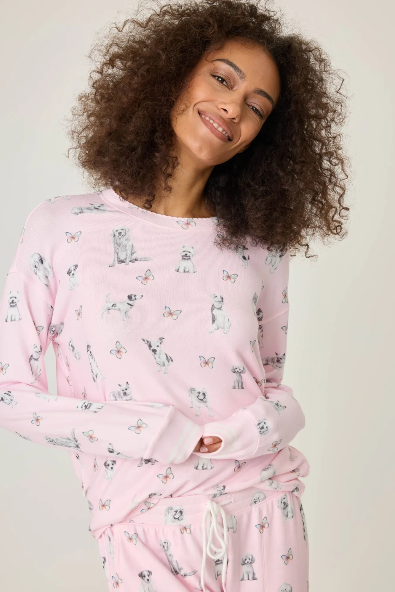 P.J. Salvage Tops | Animal Prints>Butterfly Grove Long Sleeve Top
