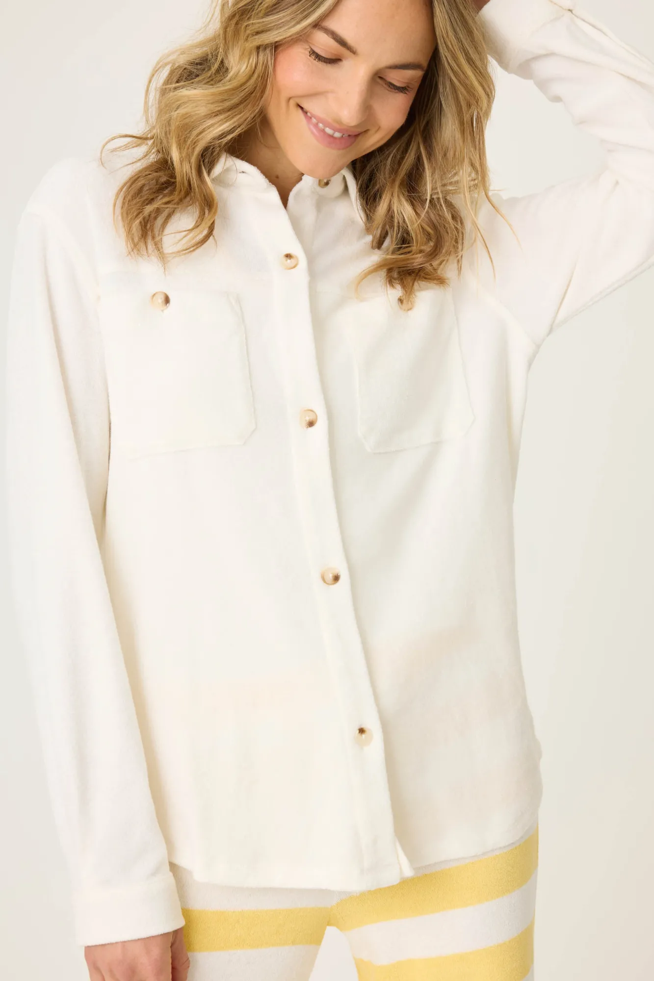 P.J. Salvage Outerwear | Cotton>Cabana Paradise Button Down Shirt Jacket