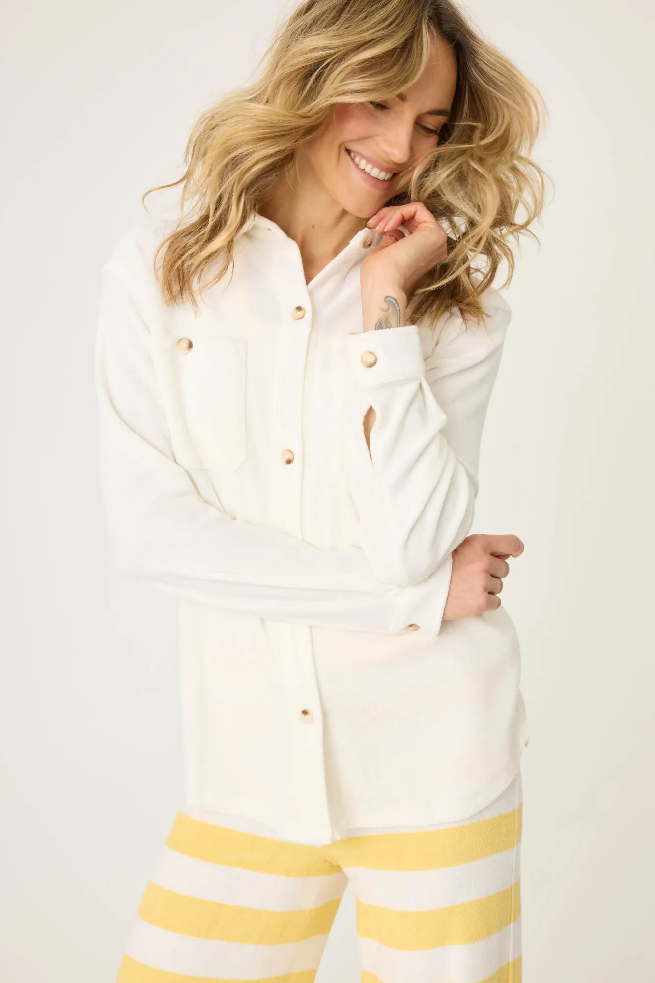 P.J. Salvage Outerwear | Cotton>Cabana Paradise Button Down Shirt Jacket