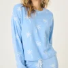P.J. Salvage Loungewear | Loungewear>Cabana Paradise Long Sleeve Palm Print Top