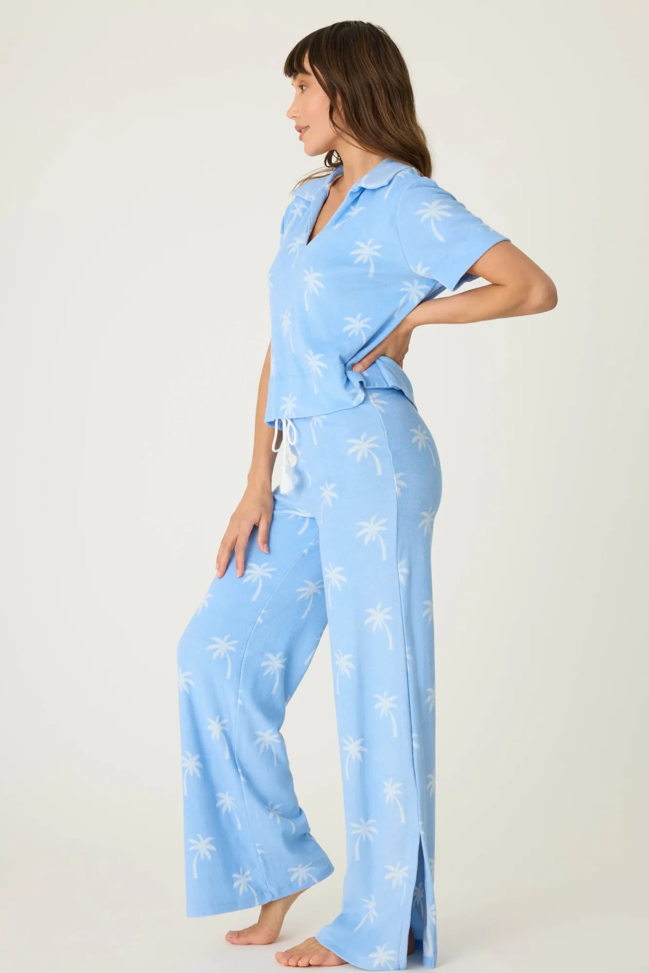 P.J. Salvage Loungewear | Loungewear>Cabana Paradise Palm Print Lounge Set