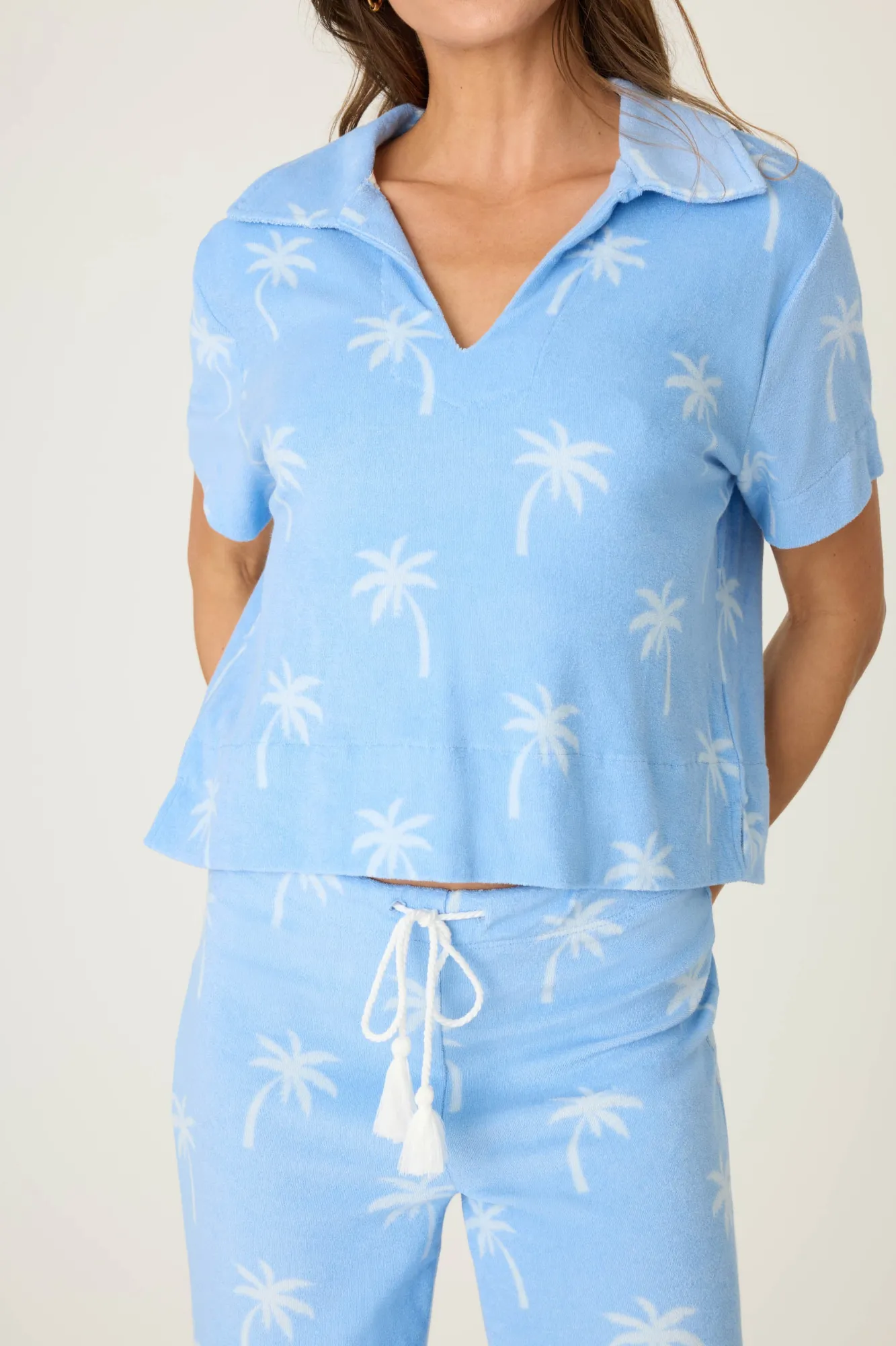 P.J. Salvage Loungewear | Loungewear>Cabana Paradise Palm Print Lounge Set