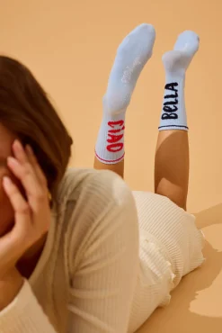 P.J. Salvage Socks | Cotton>Ciao Bella Ribbed Crew Socks