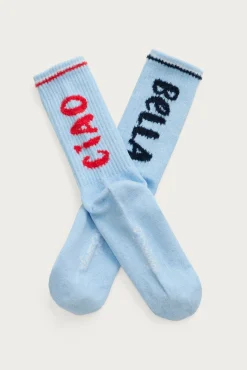 P.J. Salvage Socks | Cotton>Ciao Bella Ribbed Crew Socks