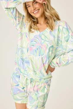 P.J. Salvage Tops | Peachy>Cool Breeze Long Sleeve Top