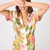P.J. Salvage Tops | Florals & Botanicals>Copacabana Floral Short Sleeve Top