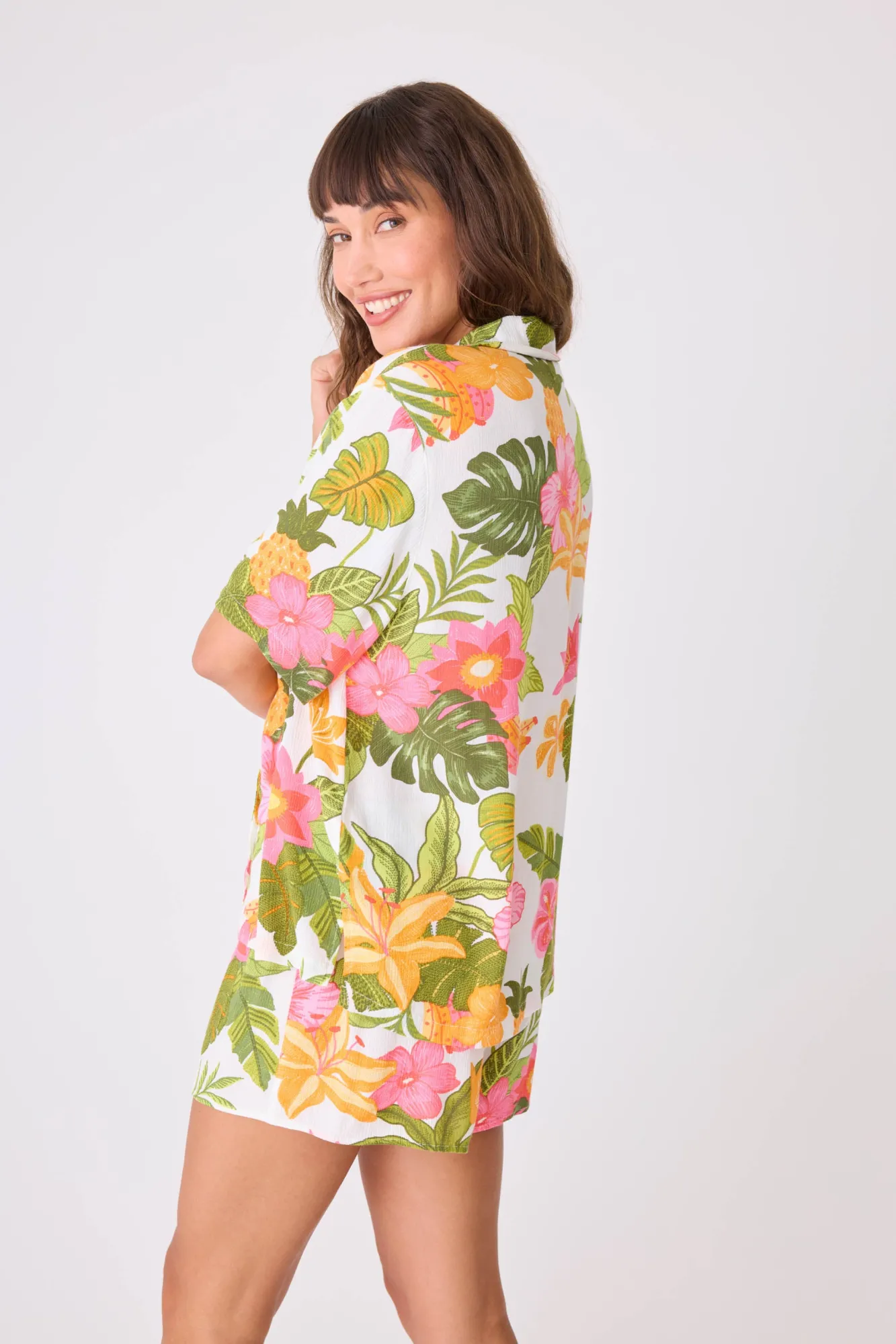 P.J. Salvage Tops | Florals & Botanicals>Copacabana Floral Short Sleeve Top