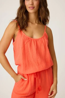 P.J. Salvage Tops | Cotton>Copacabana Gauze Cami Top