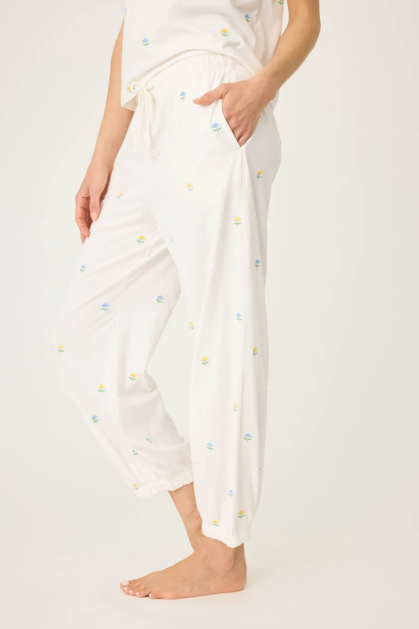 P.J. Salvage Bottoms | Cotton>Dainty Daisy Banded Pants