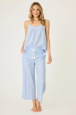 P.J. Salvage Loungewear | Loungewear>Dainty Daisy Crop Pant Lounge Set