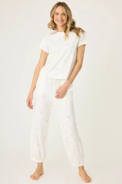 P.J. Salvage Pj Sets | Pj Sets>Dainty Daisy Embroidered Lounge Set