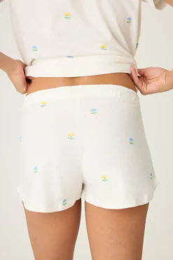 P.J. Salvage Loungewear | Loungewear>Dainty Daisy Embroidered Shorts