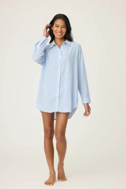 P.J. Salvage Loungewear | Loungewear>Dainty Daisy Long Sleeve Night Shirt