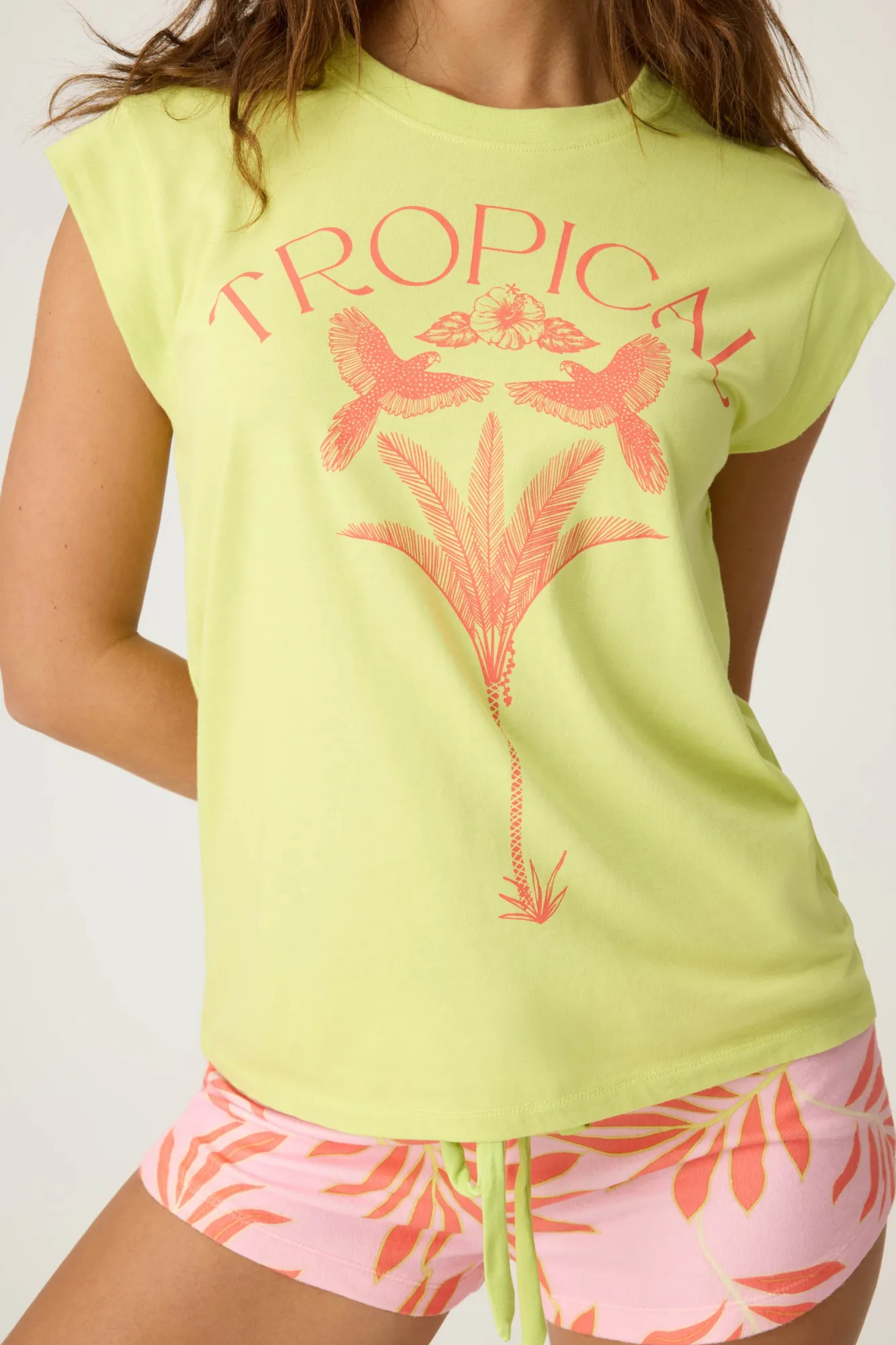 P.J. Salvage Loungewear | Loungewear>Electric Summer Short Sleeve Top