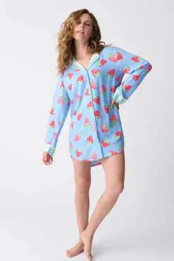 Women P.J. Salvage Robes & Nightshirts | Sweets & Treats>Farmer's Market Strawberry Nightshirt