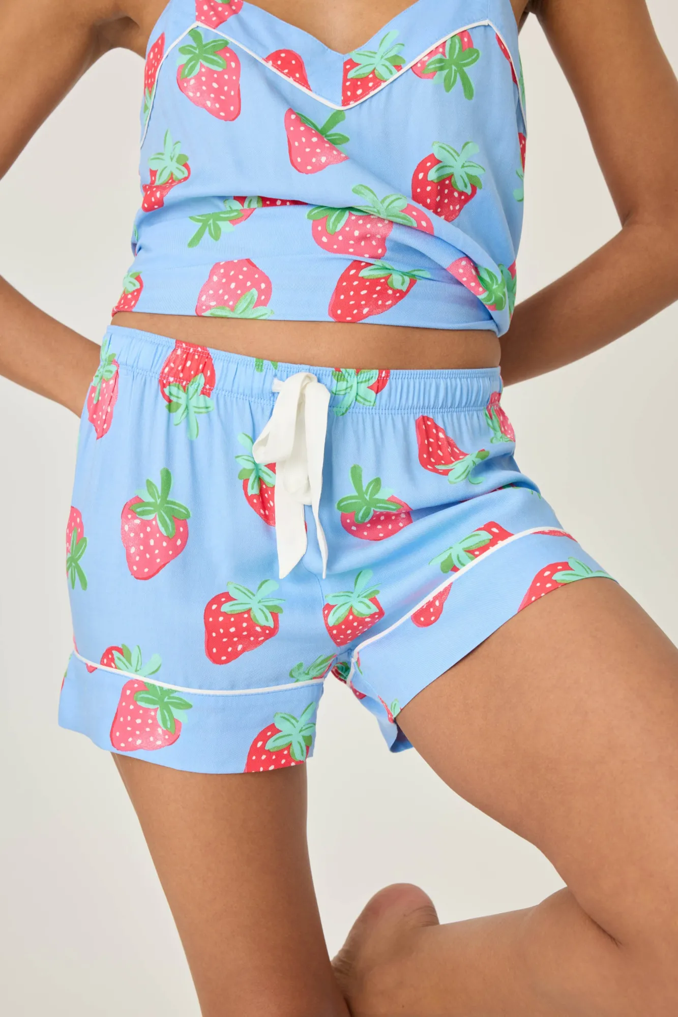 P.J. Salvage Bottoms | Stripes>Farmer's Market Strawberry Shorts