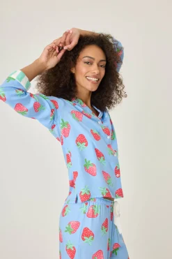 Women P.J. Salvage Sweets & Treats | Cooler Fabrics>Farmer's Market Strawberry Long Sleeve