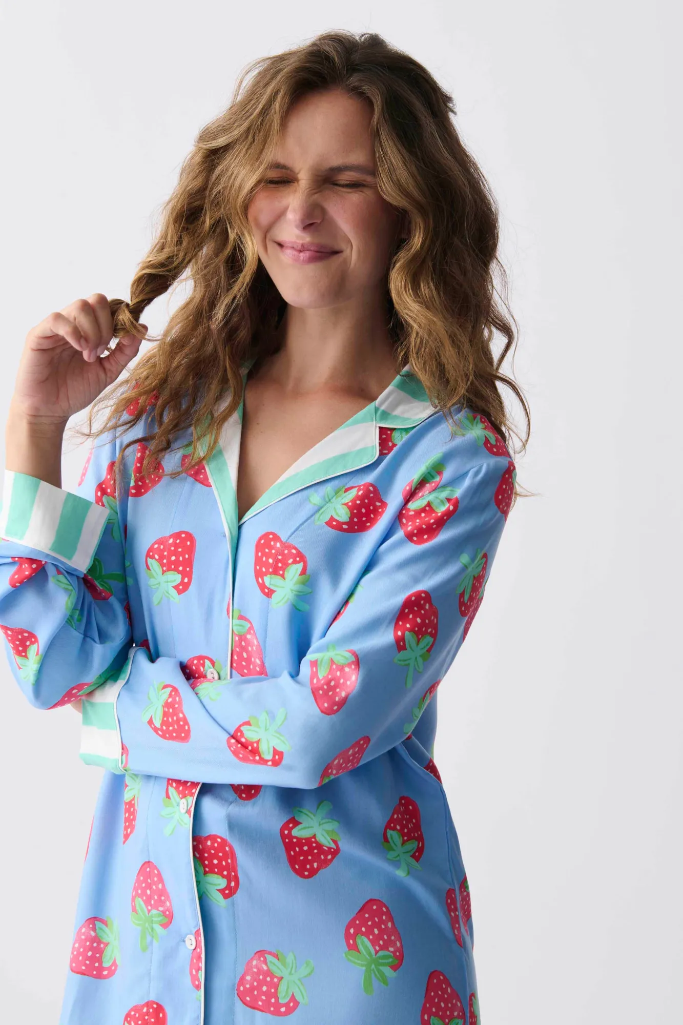Women P.J. Salvage Robes & Nightshirts | Sweets & Treats>Farmer's Market Strawberry Nightshirt
