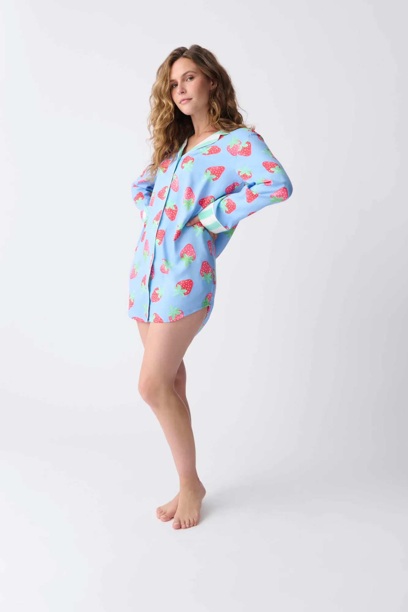 Women P.J. Salvage Robes & Nightshirts | Sweets & Treats>Farmer's Market Strawberry Nightshirt