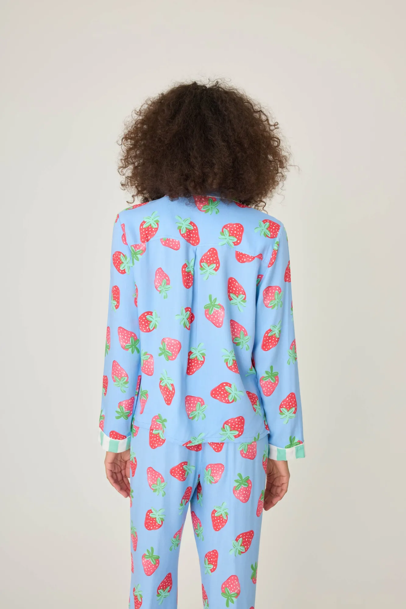 Women P.J. Salvage Sweets & Treats | Cooler Fabrics>Farmer's Market Strawberry Long Sleeve