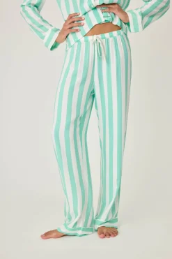 P.J. Salvage Bottoms | Stripes>Farmer's Market Striped Open Leg Pants
