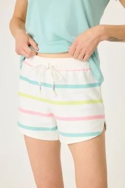 P.J. Salvage Bottoms | Stripes>Limes & Sunshine Striped Shorts