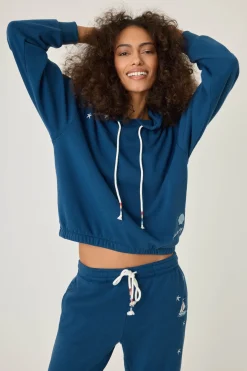 P.J. Salvage Loungewear | Loungewear>Maritime Lounge Embroidered Hoodie