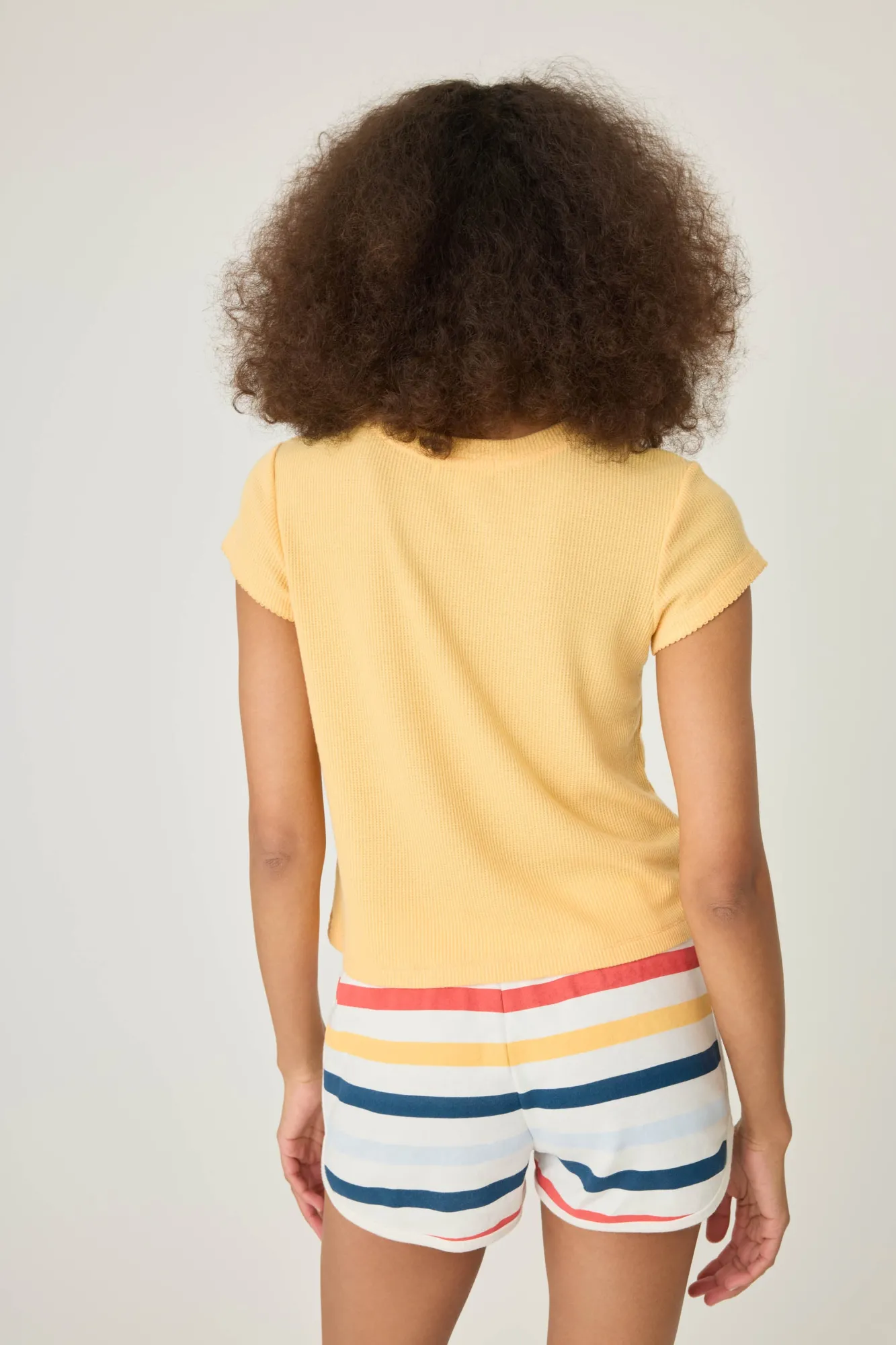 P.J. Salvage Loungewear | Loungewear>Maritime Short Sleeve Embroidered Top