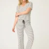 P.J. Salvage Pj Sets | Pj Sets>Modal Basics Striped PJ Set