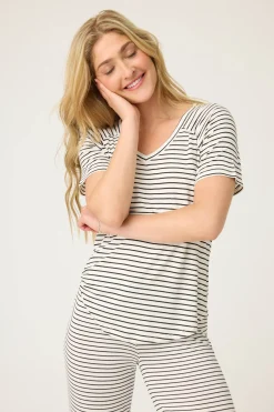 P.J. Salvage Pj Sets | Pj Sets>Modal Basics Striped PJ Set