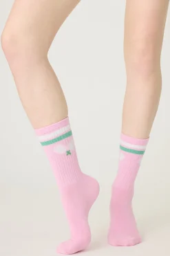 P.J. Salvage Socks | Cotton>Pickleball Ribbed Crew Socks