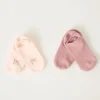 P.J. Salvage Socks | Cotton>Pink Bow 2-Pack Half-Cushion Socks