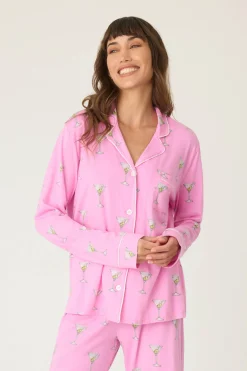 P.J. Salvage Tops | Coffee & Cocktails>Playful Prints Drinks Pajama Top