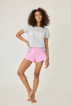 P.J. Salvage Pj Sets | Pj Sets>Playful Prints Drinks T-Shirt & Shorts Set