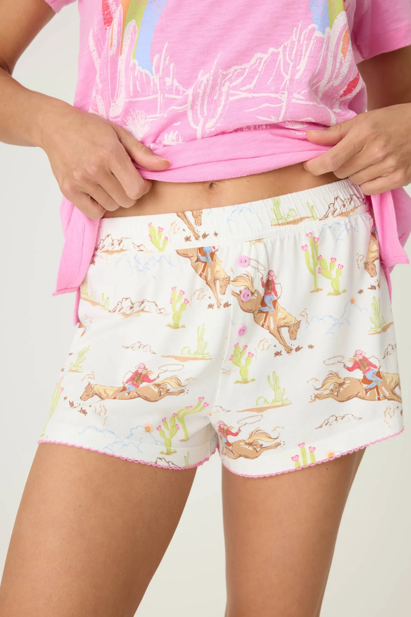 Women P.J. Salvage Bottoms | Cotton>Playful Prints Western Shorts