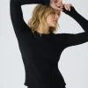 P.J. Salvage Tops | Peachy>Reloved Rib Long Sleeve Top