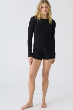 P.J. Salvage Tops | Peachy>Reloved Rib Long Sleeve Top