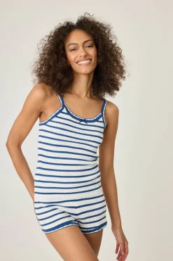 P.J. Salvage Tops | Stripes>Seaside Striped Rib Cami Top