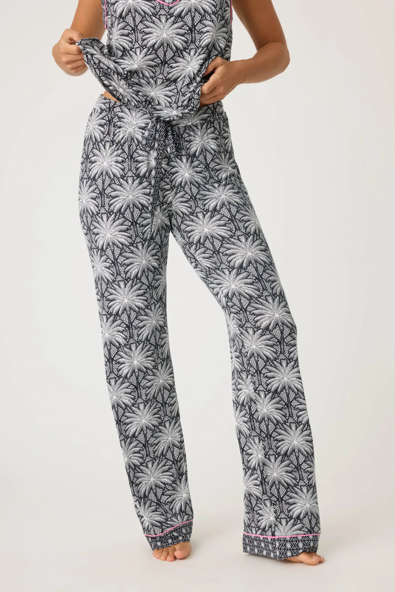 Women P.J. Salvage Bottoms | Florals & Botanicals>Shady Beach Dreams Open Leg Pants